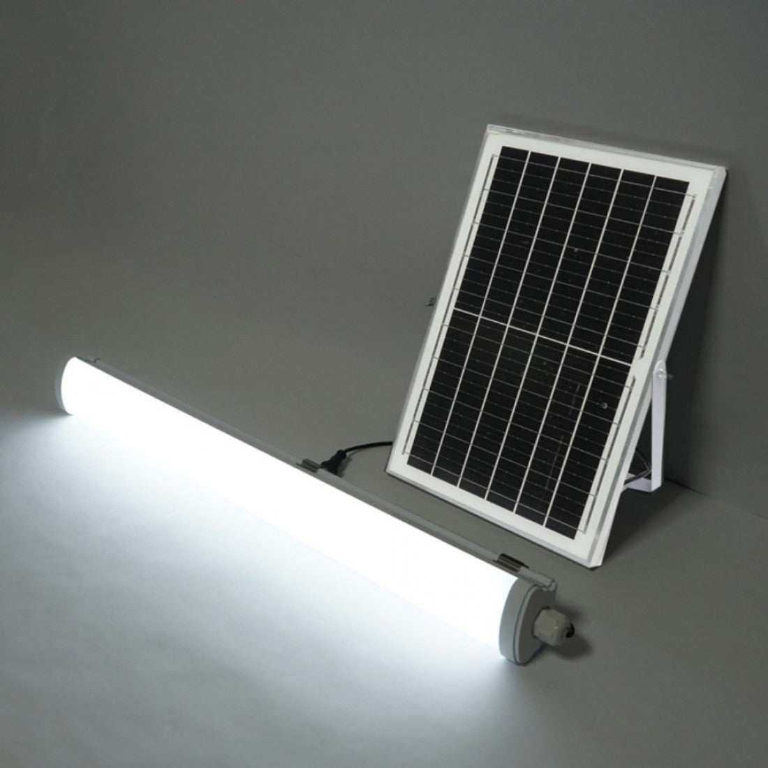 Corp Liniar LED 30W Cu Panou Solar 300x72x68mm