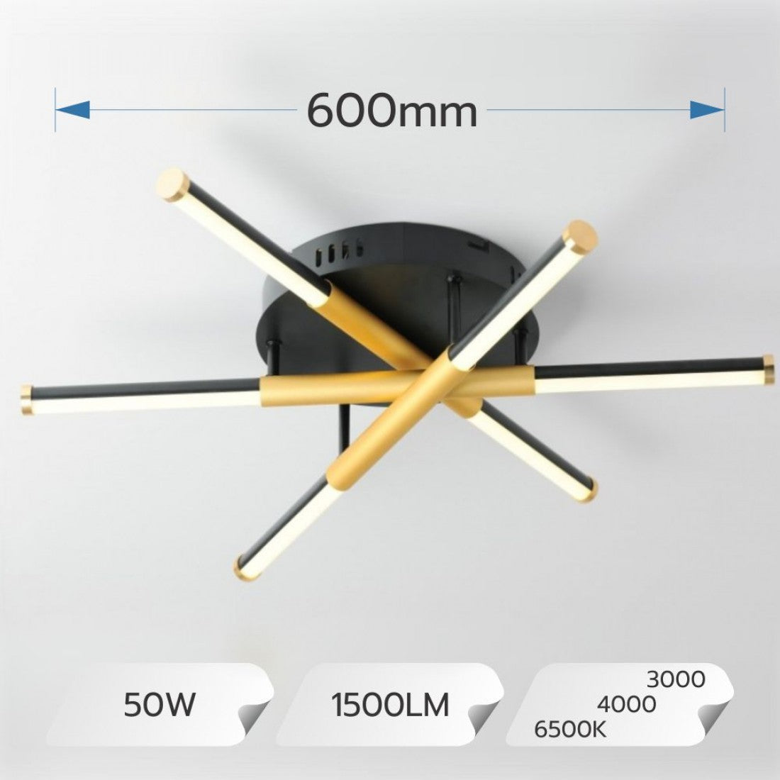 LUSTRA LED MANTA 50W / IP20 600MM + IR