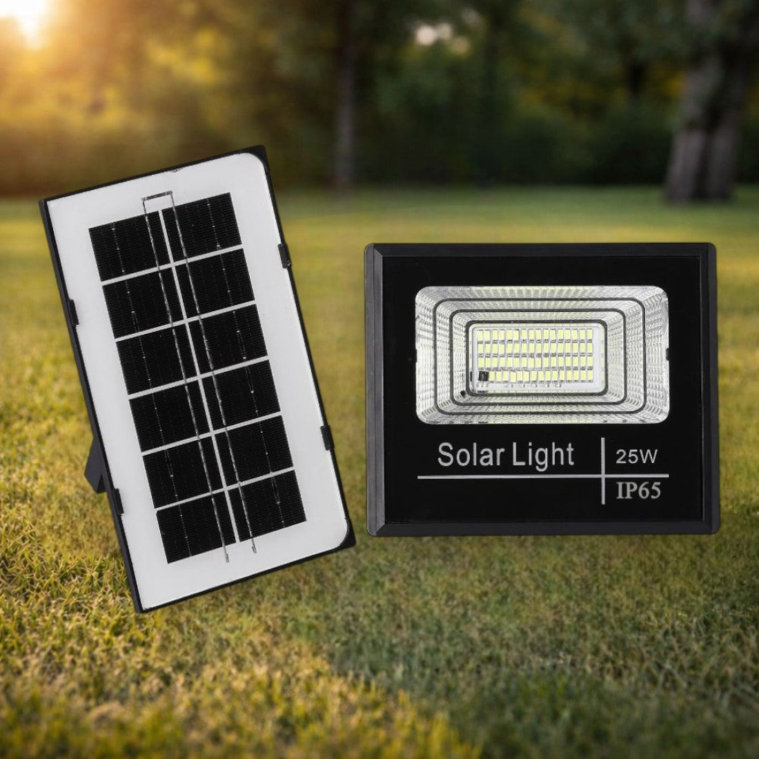 Proiector cu Panou Solar Monocristalin si telecomanda - 25W/6500k