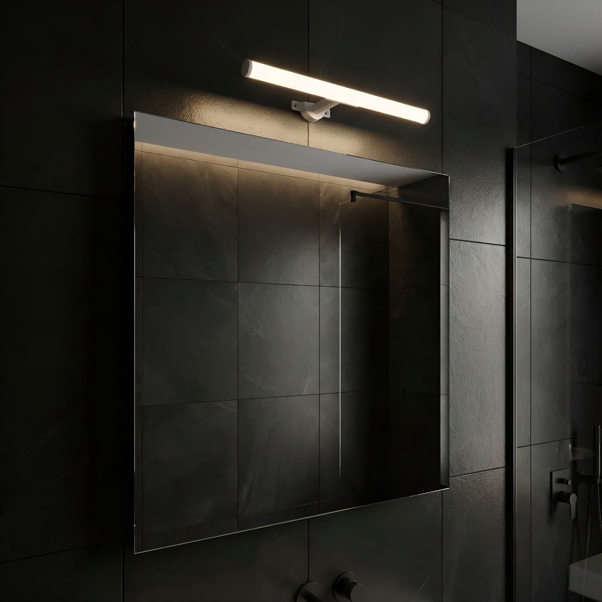 Corp LED baie alb, 6W, 6500K, lumina rece, cu protectie IP44, 400mm