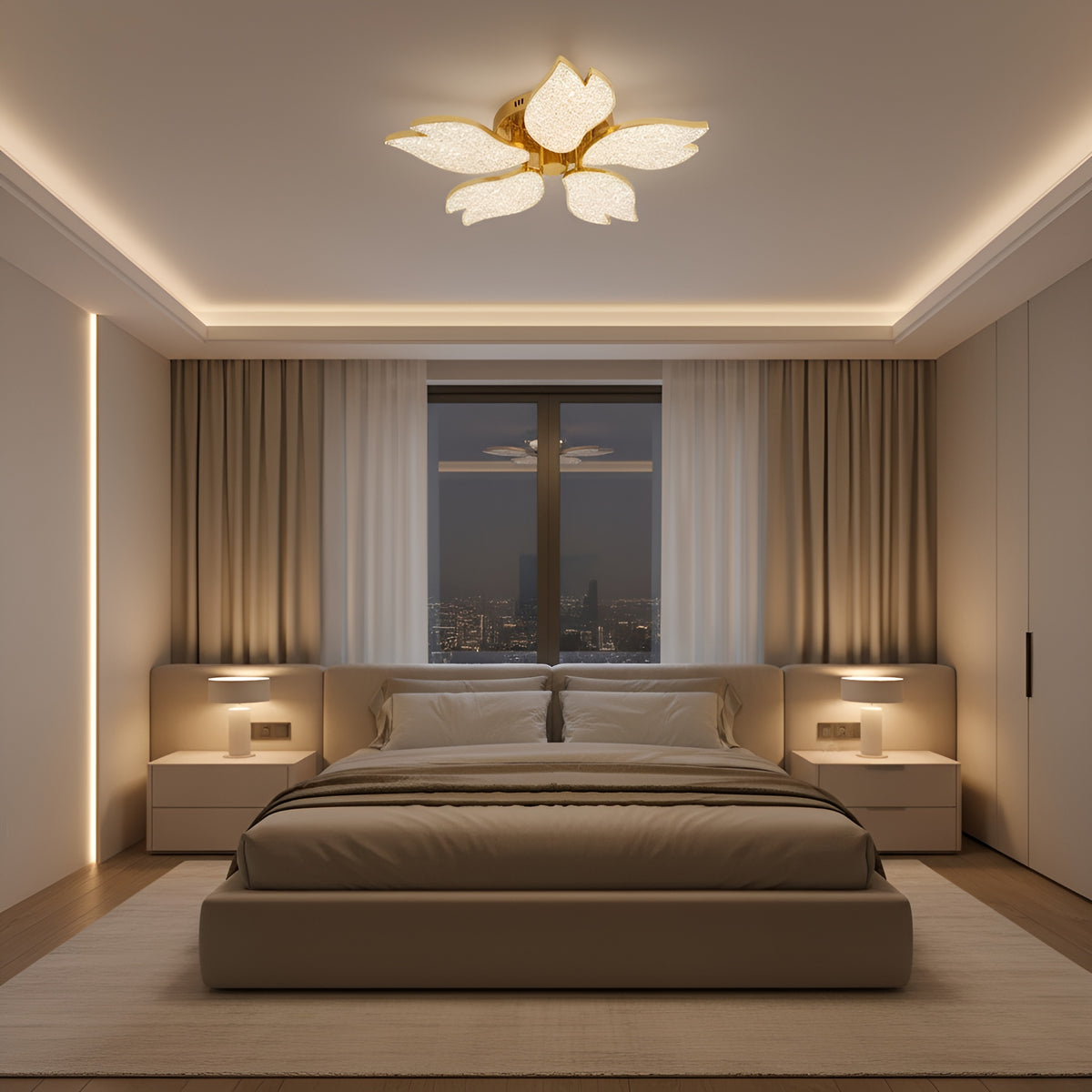 LUSTRA LED AUREO 5 BRATE AURIE 67W / 410*410*100MM