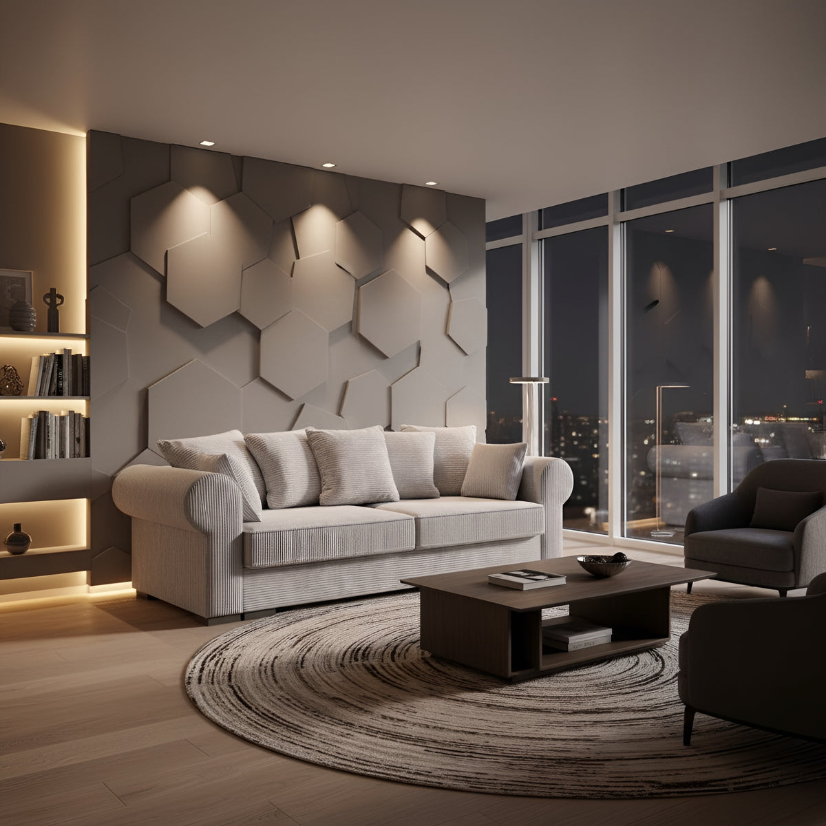 Canapea extensibila DELUXE, stofa catifelata gri - Palladium 16, cu spatiu depozitare, 256x106/155x90 cm