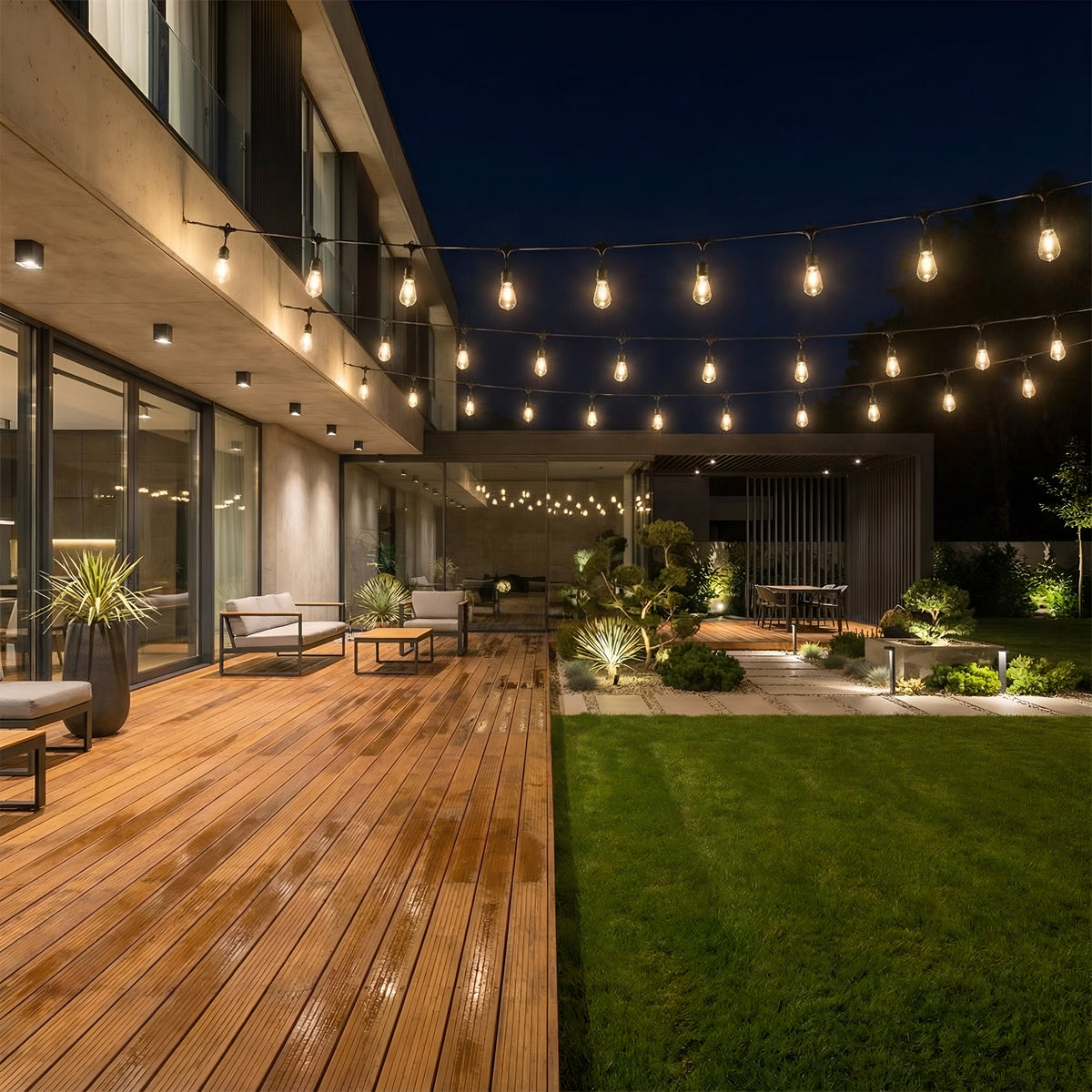 Ghirlanda luminoasa cu pendule, interconectabil, E27, IP65, 10m (becuri incluse)