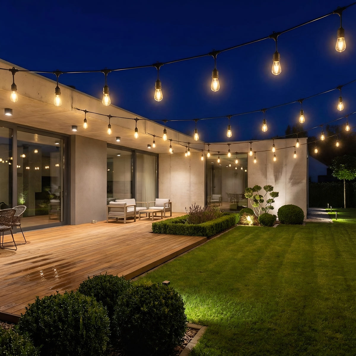 Ghirlanda luminoasa cu pendule, interconectabil, E27, IP65, 10m (becuri incluse)