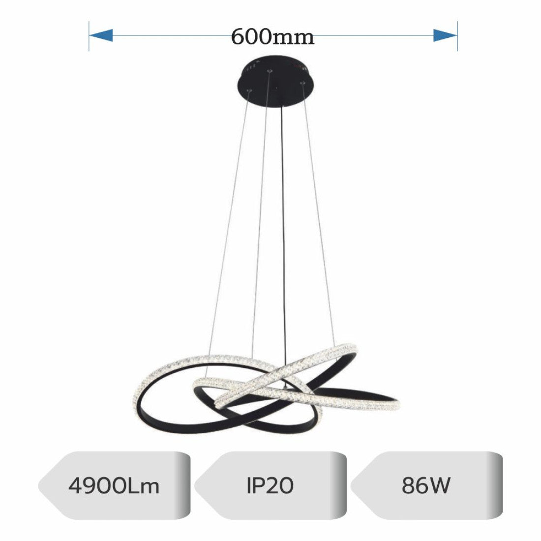 LUSTRA LED MIMAS AJUSTABILA 86W/4900LM/3000K/4000K6500K
