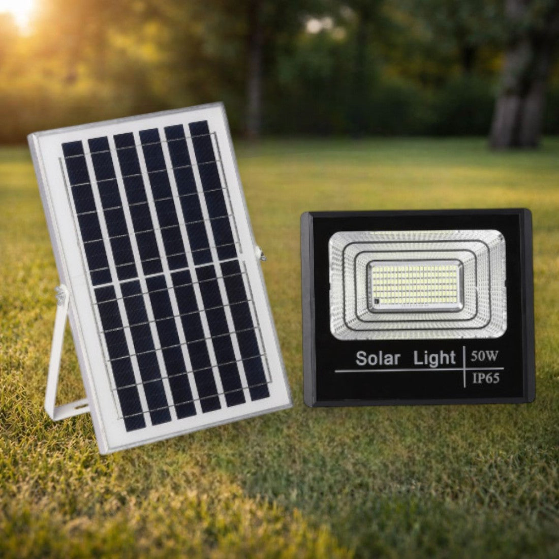 Proiector cu Panou Solar Monocristalin si telecomanda - 50W/6500k