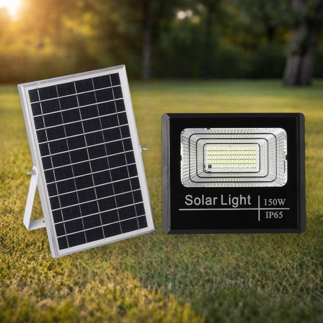 Proiector cu Panou Solar Monocristalin si telecomanda - 150W/6500k