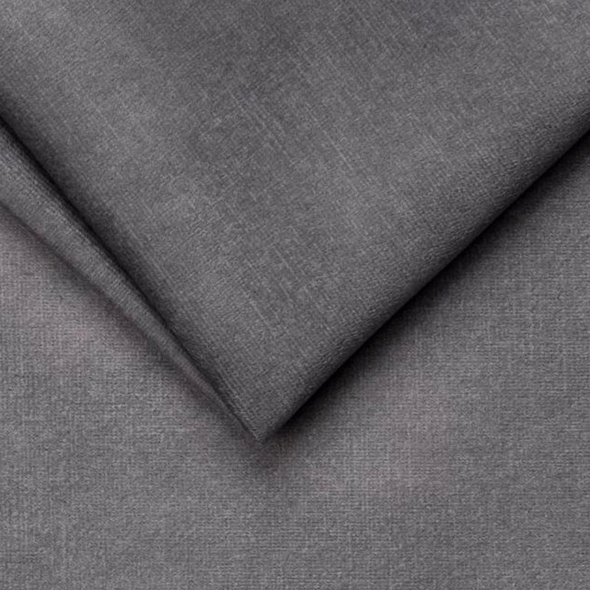 Canapea extensibila DELUXE, stofa catifelata gri - Palladium 16, cu spatiu depozitare, 256x106/155x90 cm
