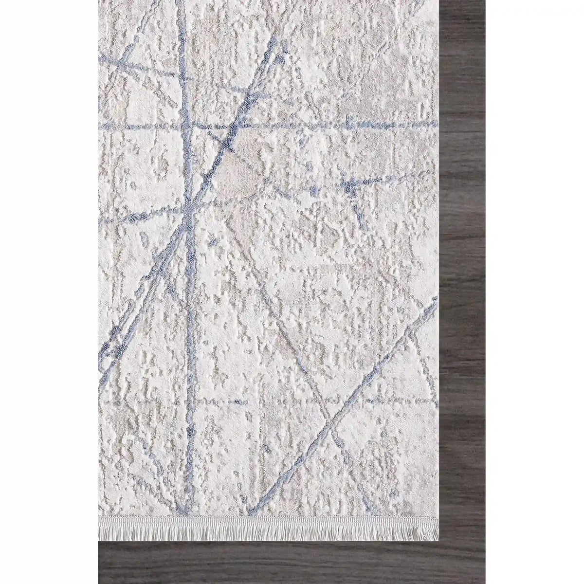 Covor ROMANTIK 02429B, 160x230 cm, forma dreptunghiulara, acril, gri/albastru