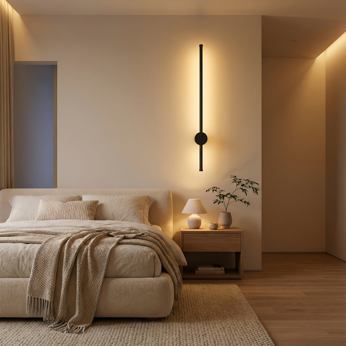 Aplica led liniara neagra 11W/550LM/4000K - 600mm