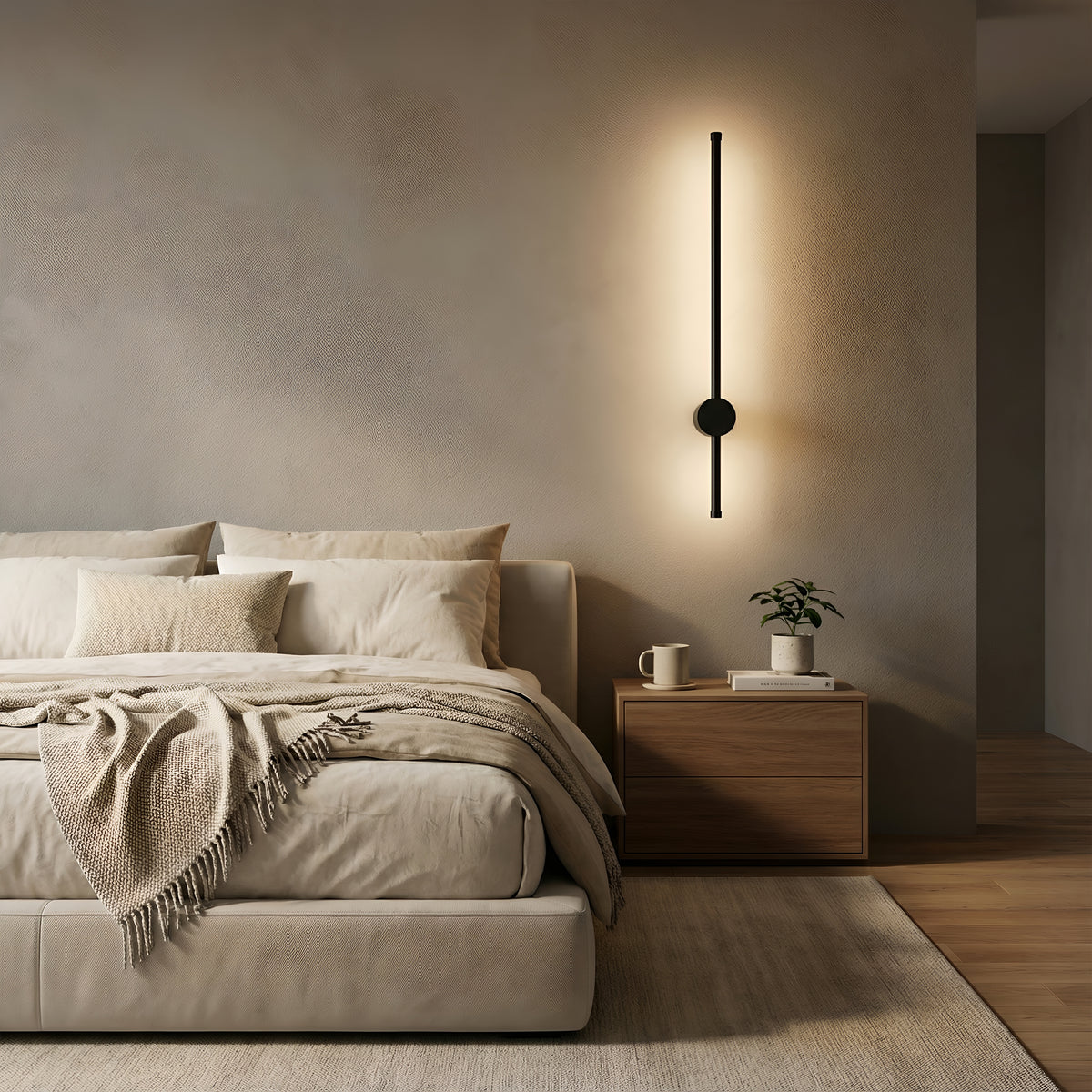 Aplica led liniara neagra 11W/550LM/4000K - 600mm