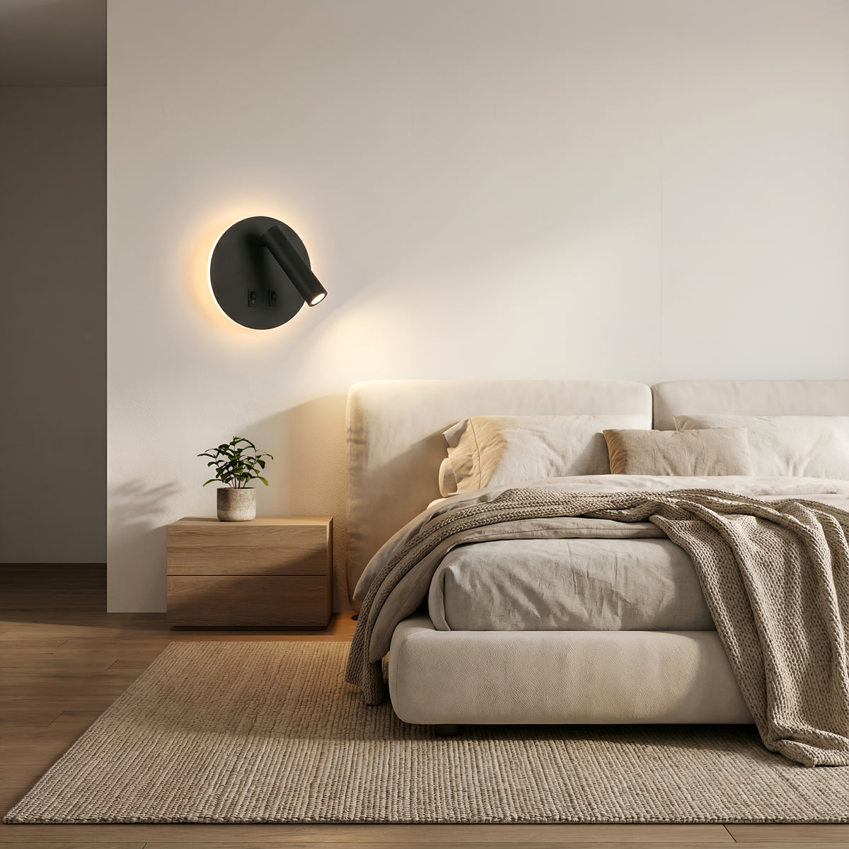 Aplica led neagra cu spot 10W/430LM/ - 140mm