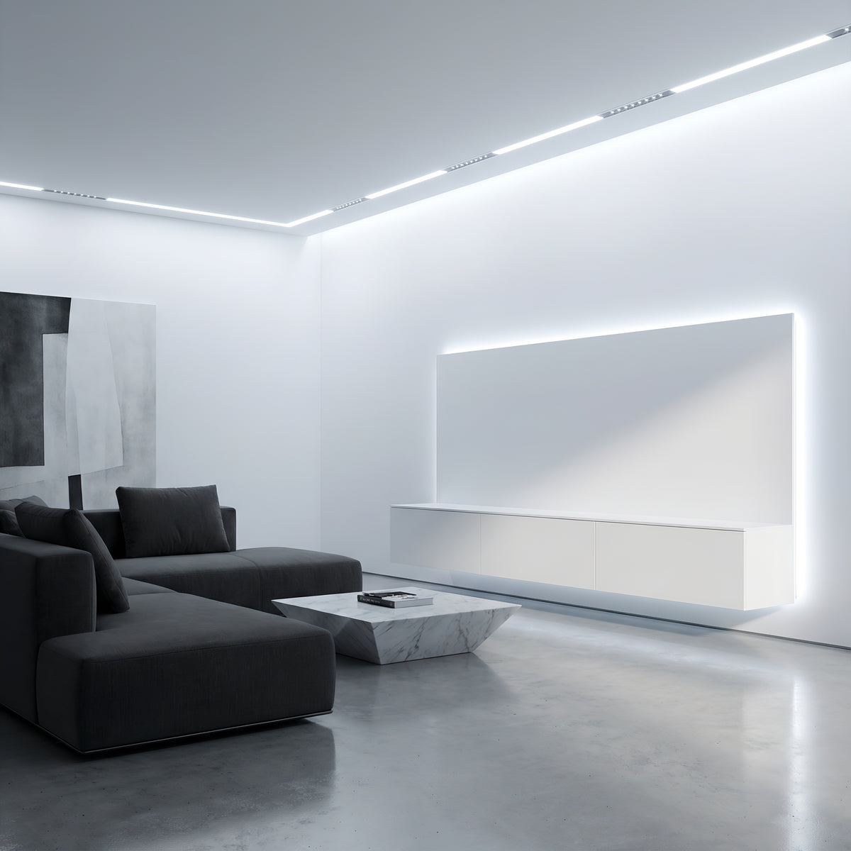 Banda LED COB 300LED/m 12W/m IP20 6000K 12V