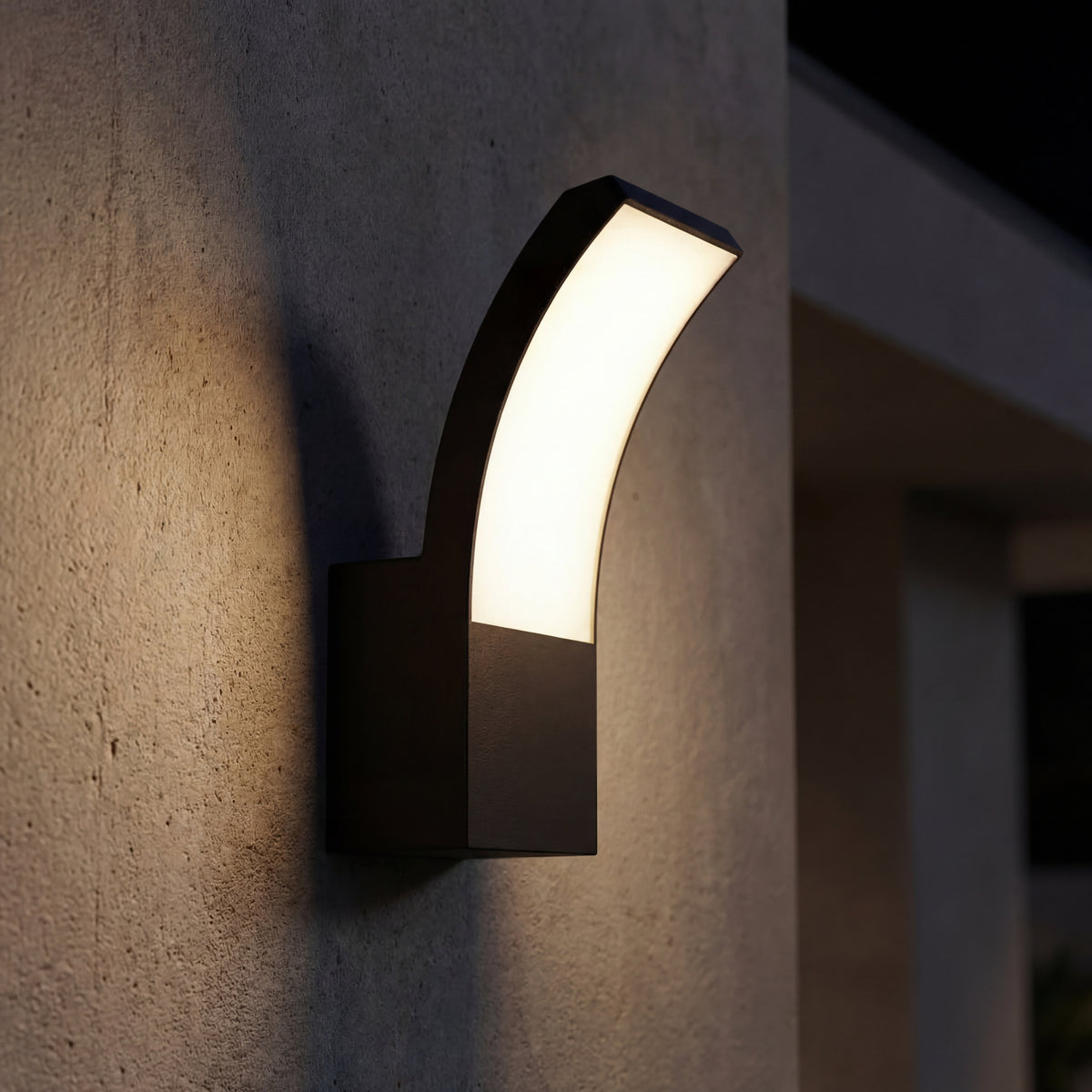 APLICA LED EXTERIOR NEGRU 12W/700LM/3000K IP65 230V 230x105x80MM