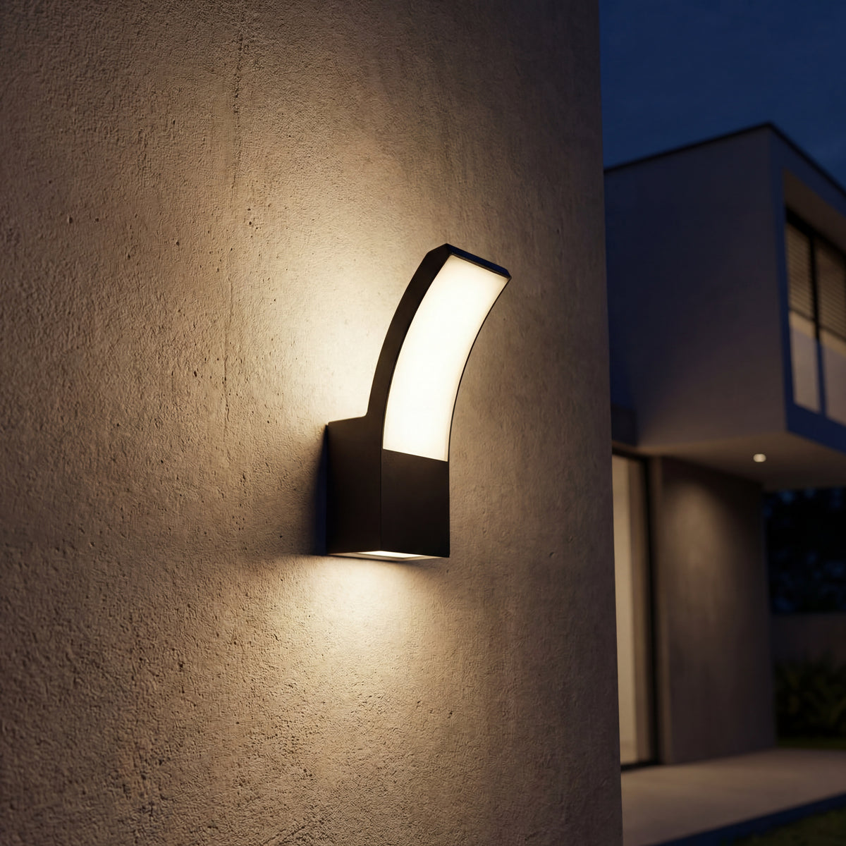 APLICA LED EXTERIOR NEGRU 12W/700LM/3000K IP65 230V 230x105x80MM