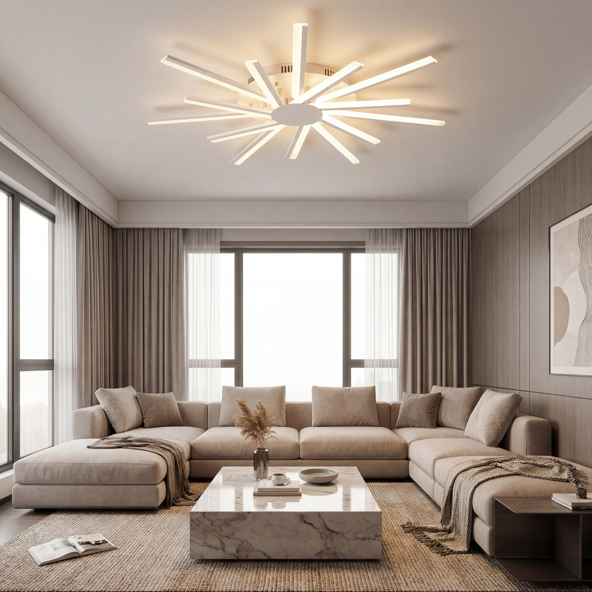 LUSTRA LED SUN 86W 3000K/4000K/6500K 7100 LM 500X500X80MM