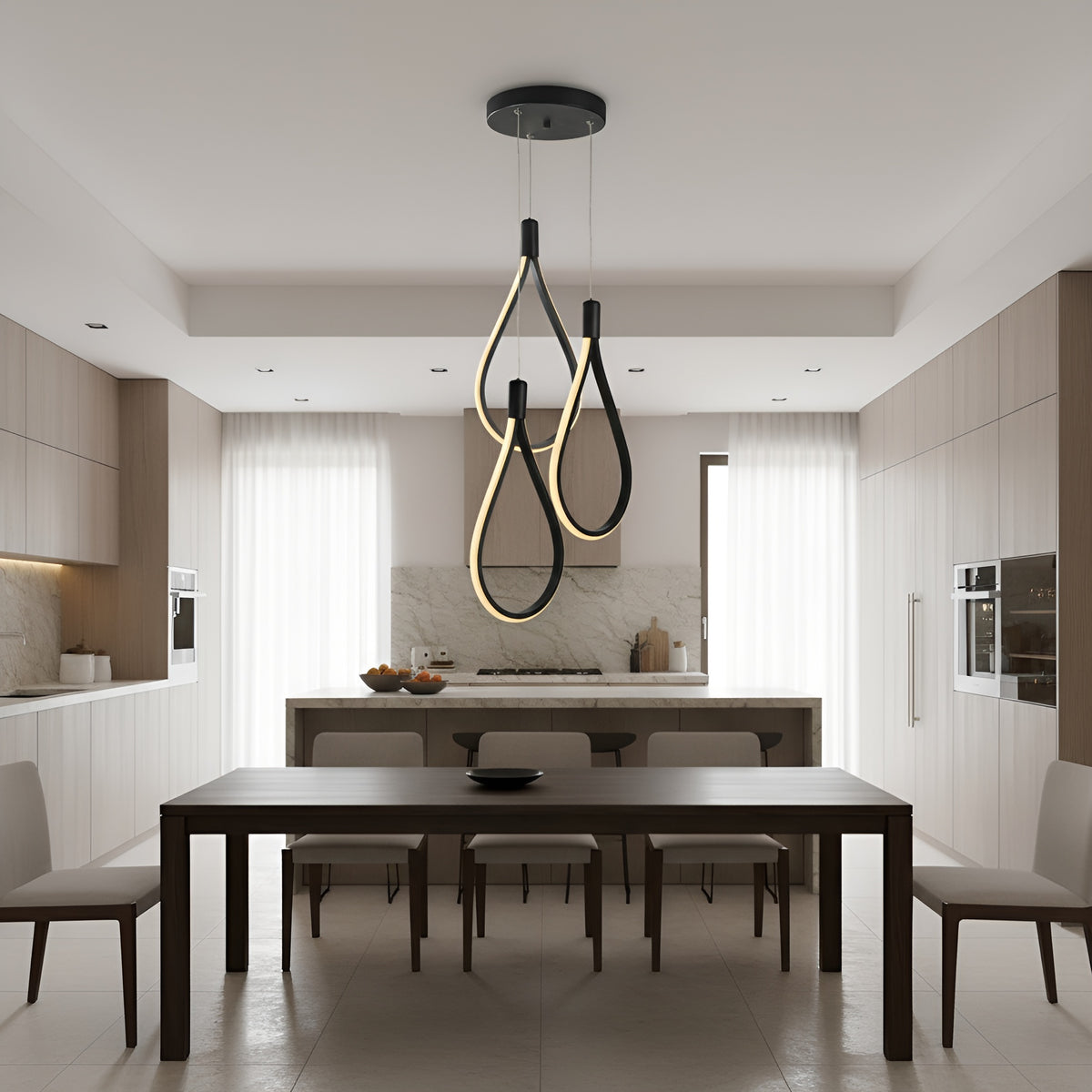 CANDELABRU LED TREND NEGRU 72W/5760lm 3000K-6500K