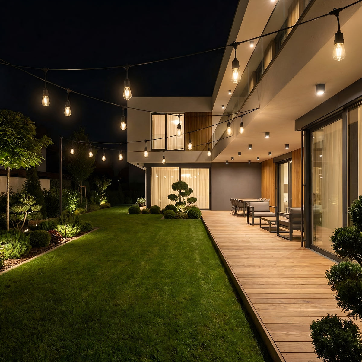 Ghirlanda luminoasa cu pendule, interconectabil, E27, IP65, 20m (becuri incluse)