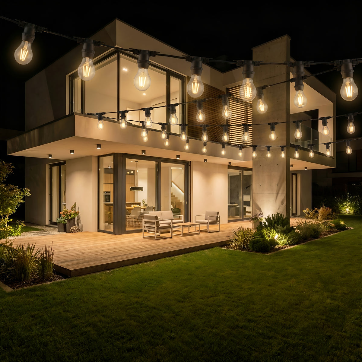 Ghirlanda luminoasa, 20m, interconectabil, E27, IP65, 20m (becuri incluse)